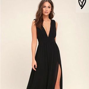 Lulus long black formal maxi dress